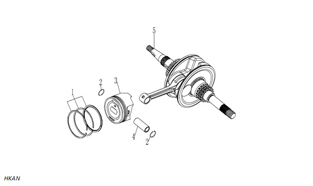 Piston (Hammer 125) - Yuki Hammer 125CC