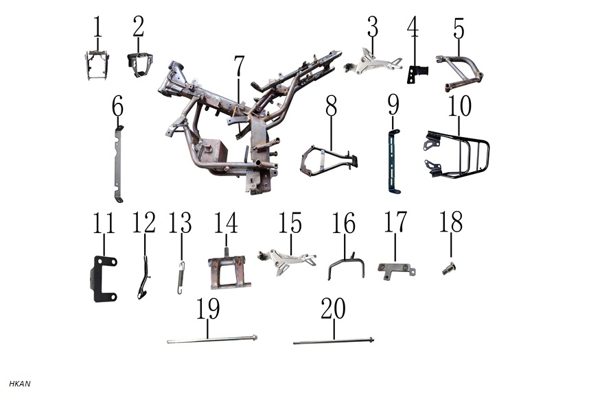 Braket 1 (Hammer 125) - Yuki Hammer 125CC