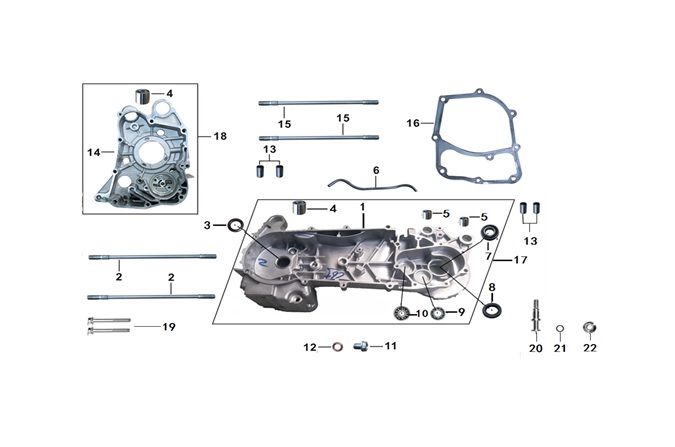 Motor Bloğu Sağ (Risotto 125)