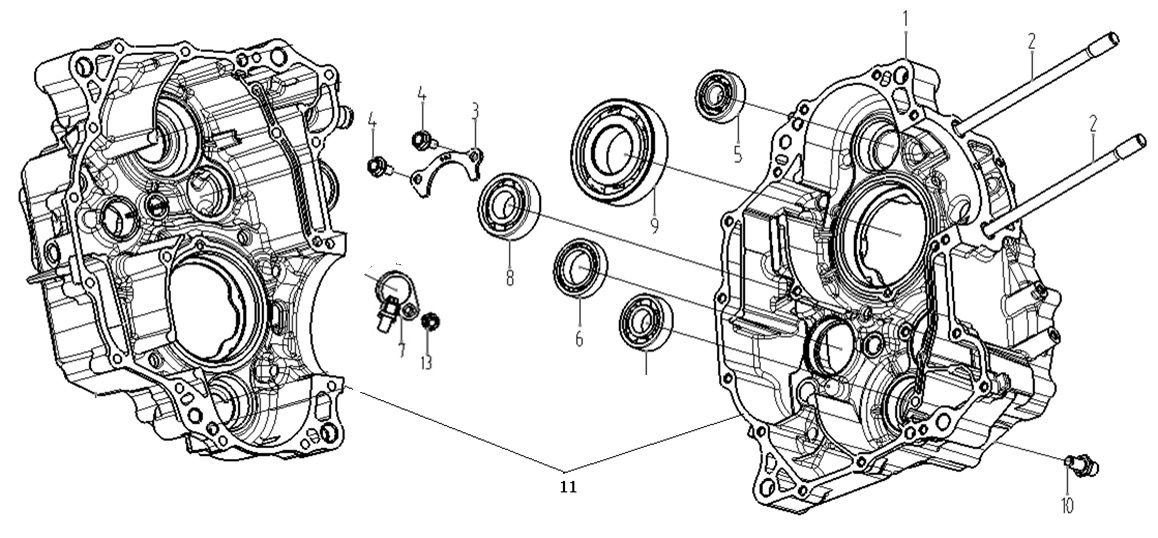 Motor Bloğu Sağ Sol (Rally 250)