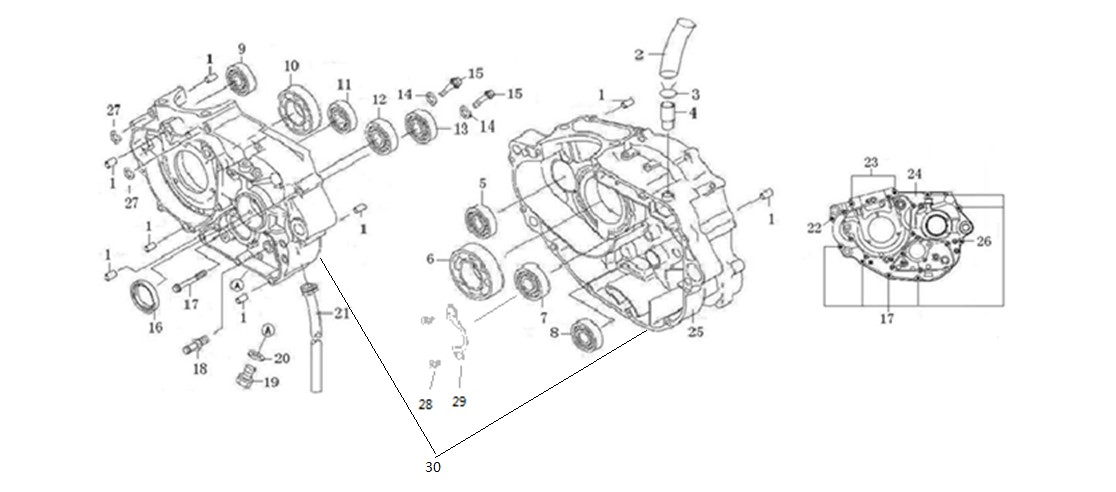 Motor Bloğu Sağ Sol Set (Voge 300R)