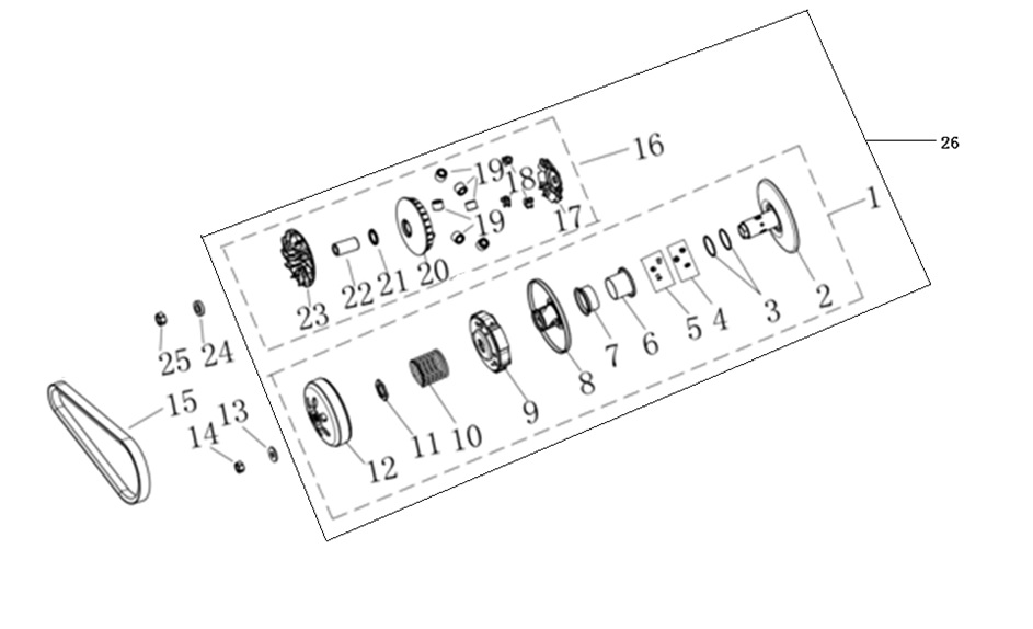 Debriyaj Balatası Ve Ön Varyatör Set (SR1 Adv)
