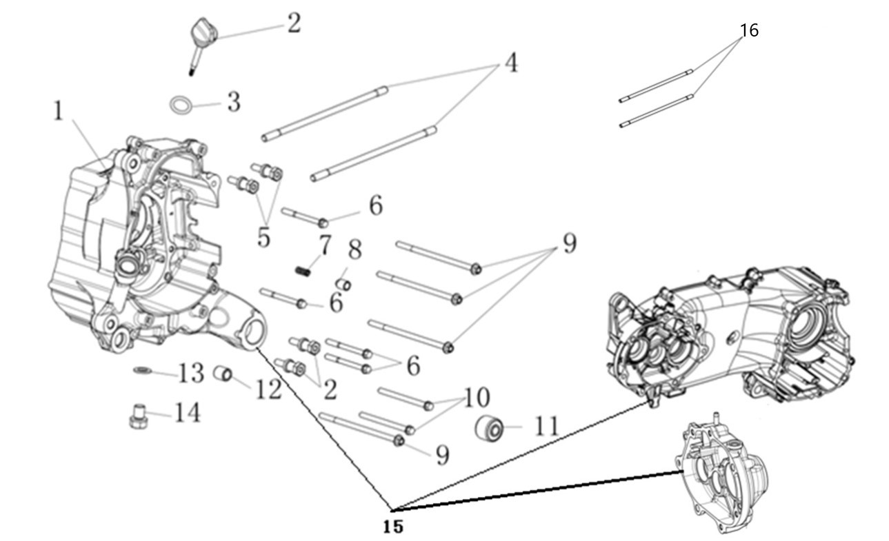 Motor Bloğu Sağ Sol Set (SR1 Adv)