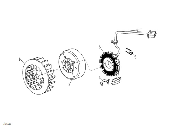 Stator (Crypto 125) - Yuki Crypto 125 CC