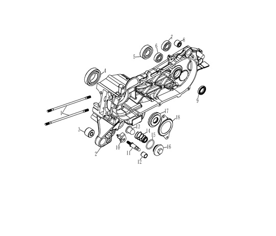Motor Bloğu Sol (Crypto 125) - Yuki Crypto 125 CC