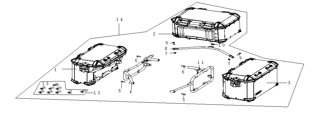 Arka Çanta Seti (3 Lü ) (Voge 525DSX)