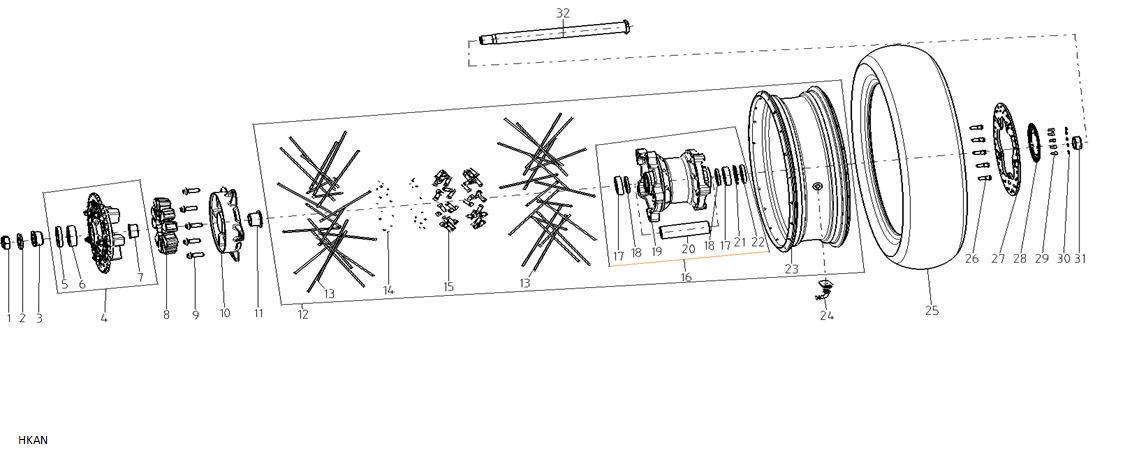 Arka Teker Mili (Voge 900DSX)
