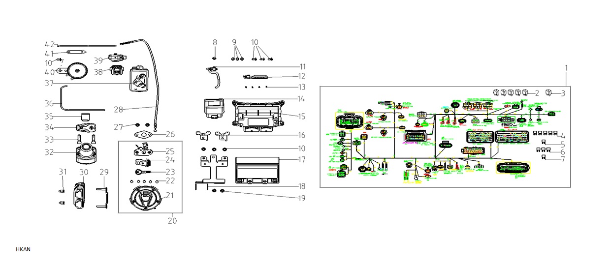 Voge 900 Dsx Elektrık Grubu patlak şeması
