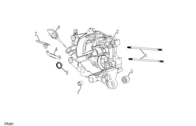 Ön Panel Braket (Duty 125) - Yuki Duty 125CC