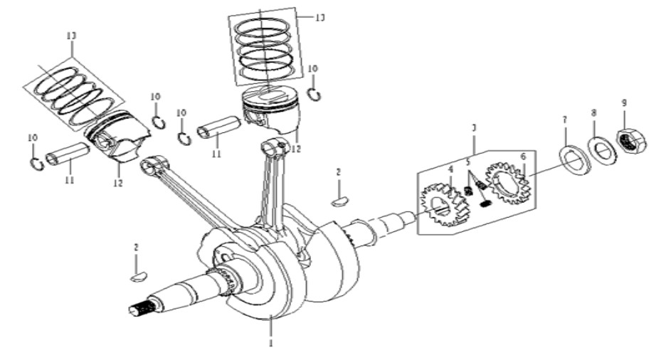 Piston Sekman Takımı (Funrider 125)