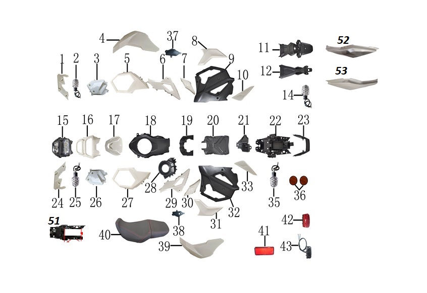 Yuki Hammer 50 CC Grenaj Grubu patlak şeması