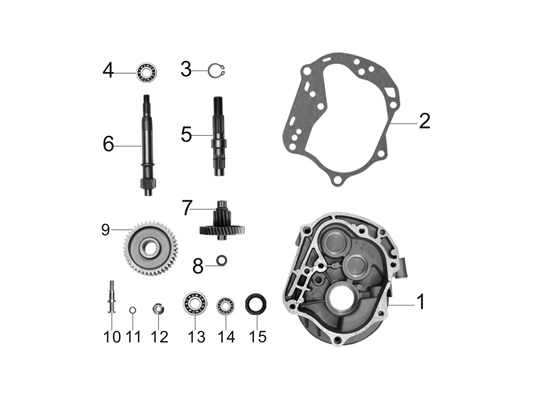 Yuki Hammer 50 CC Sanzıman Grubu patlak şeması
