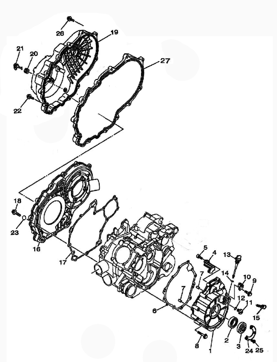 Stator Kapağı Sol (400 Atv)-New - Yuki HS 400 Piton Atv