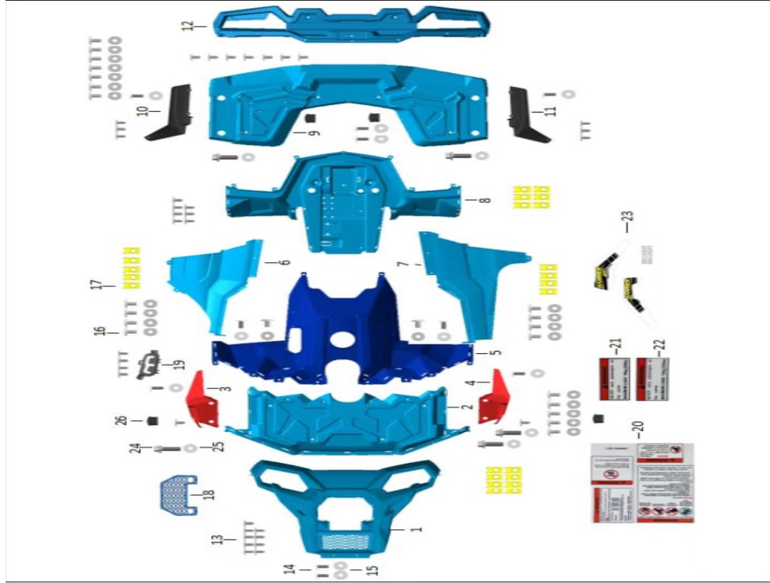 Ön Panel Far Grenajı ( Hummer 200 Atv )