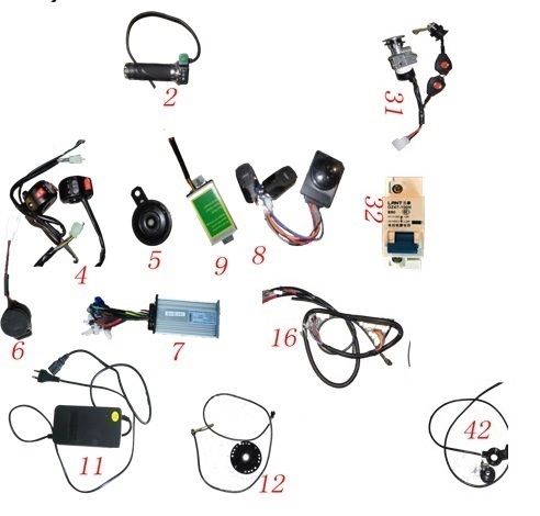 Yuki E-Bisiklet Maraton Elektrık Grubu patlak şeması