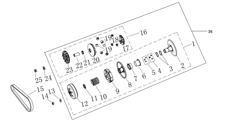 Debriyaj Balatası Ve Ön Varyatör Set (SR1 Adv)