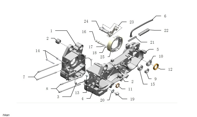 Motor Bloğu Sağ (Storm 125) - Yuki Storm 125 CC
