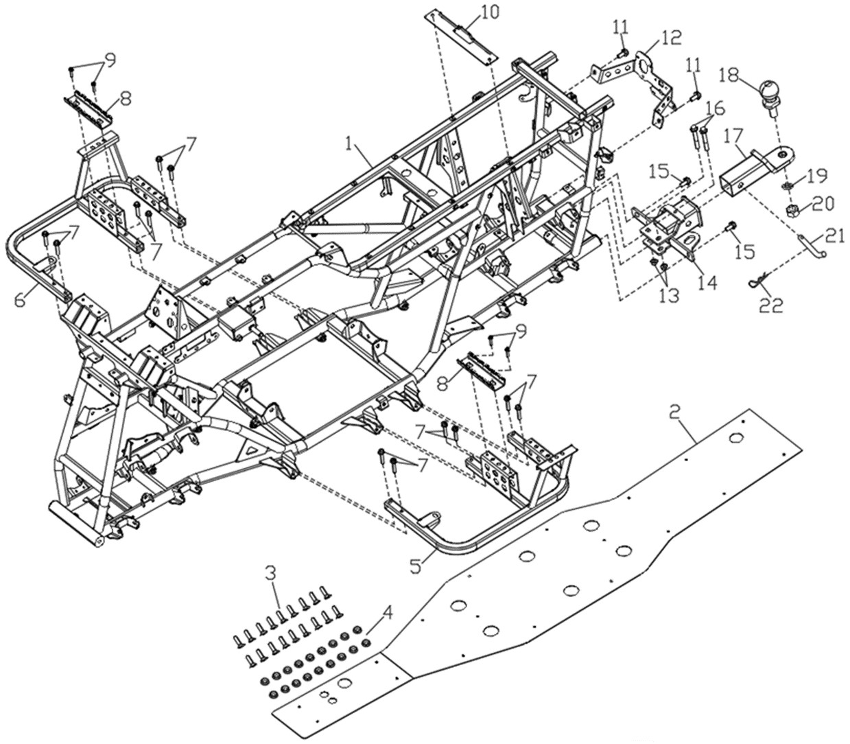 Şase Arka Braket (SW570 Atv)