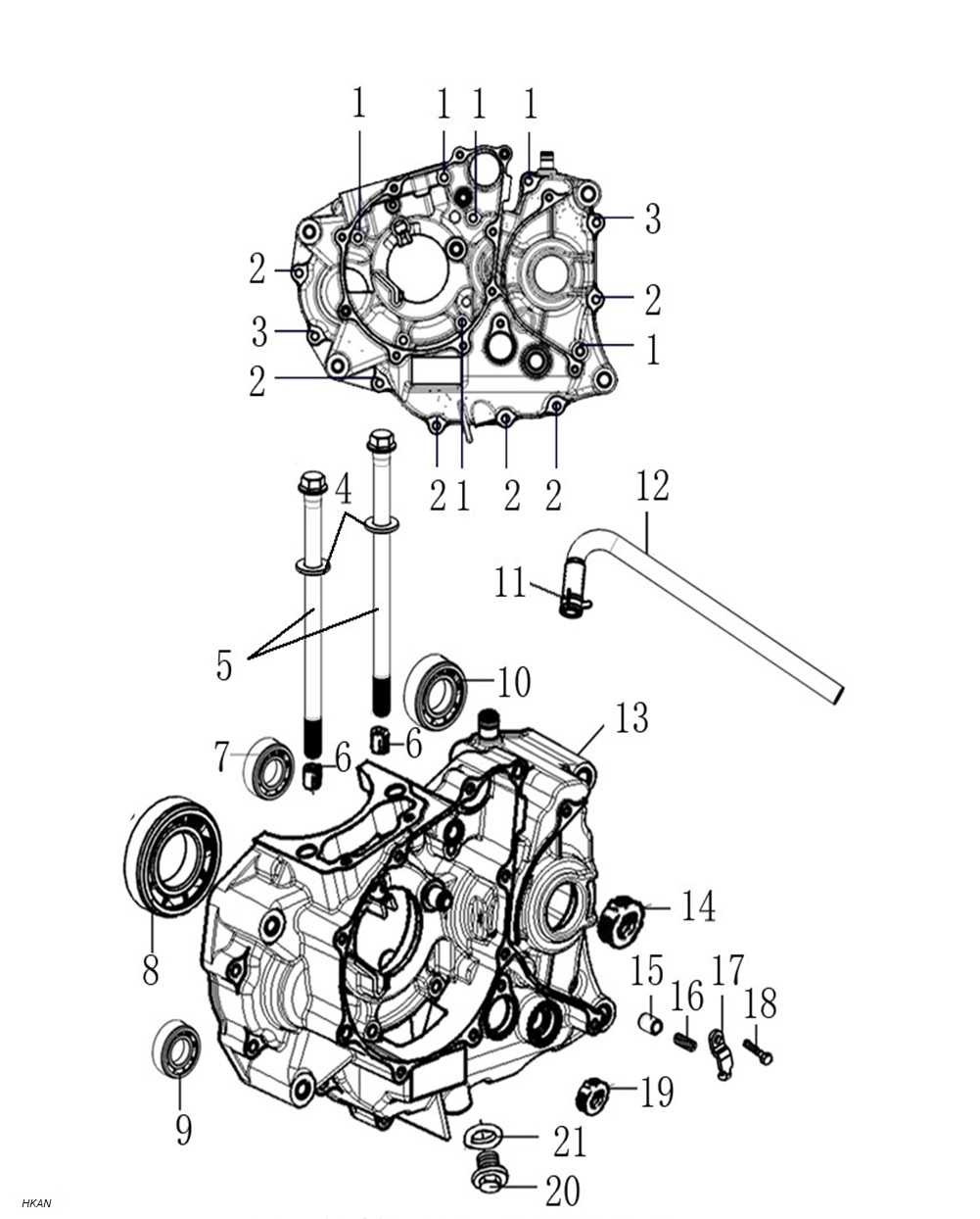 Motor Bloğu Sol (Gp-1 Taro 250R) - Yuki GP1 Taro 250CC