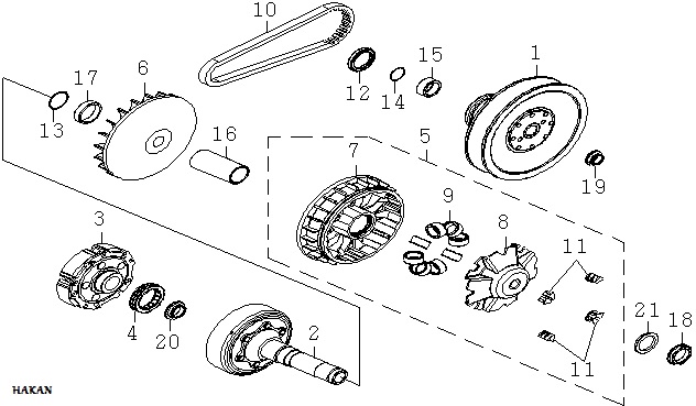 Ön Varyatör Kızağı ( Smc 700 Atv )