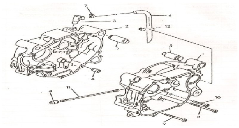 Motor Bloğu Sol (Gusto Yeni 2023) - Yuki Gusto Yeni Model Cub