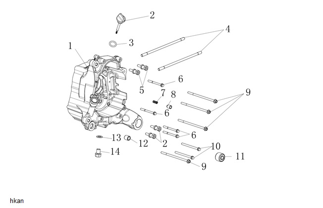 Motor Bloğu Sağ (Vampıre 125 - W Way )