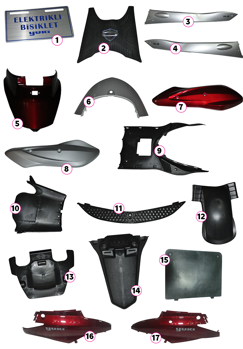Yuki YUKİ E-SCOOTER WINDY – ALT PANEL KAPAĞI (WINDY) – Parça No: 15