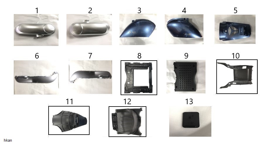Yuki YUKİ E-SCOOTER TRON – ALT PANEL KAPAĞI (YK-48 TRON) – Parça No: 9