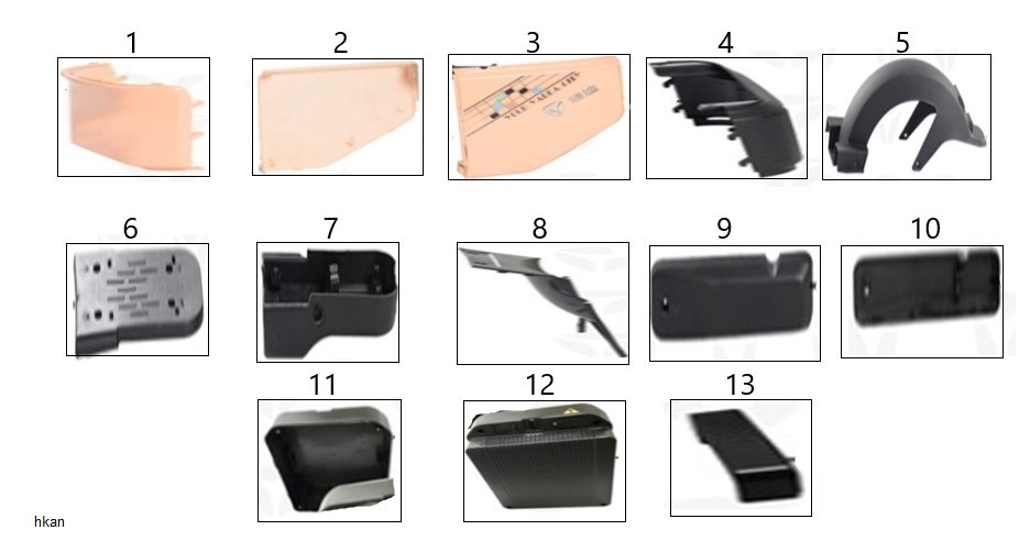 Yuki YUKİ E-SCOOTER ICON – ARKA İÇ ÇAMURLUK (YK49 İCON) – Parça No: 5