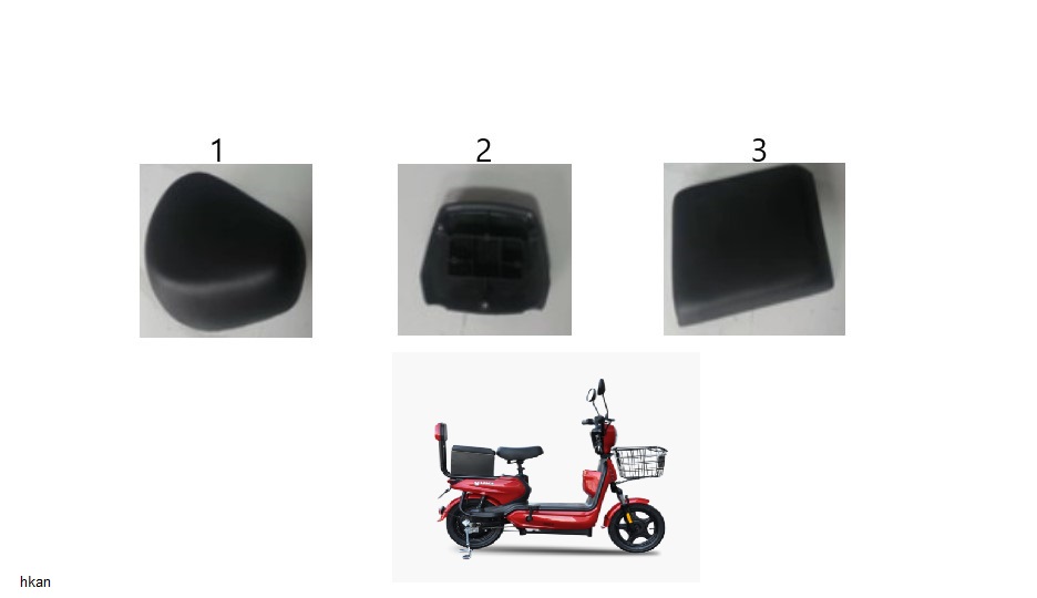 Yuki YUKİ E-SCOOTER LUCKY YK51 – ARKA KOLTUK (LUCKY YK-51) – Parça No: 3