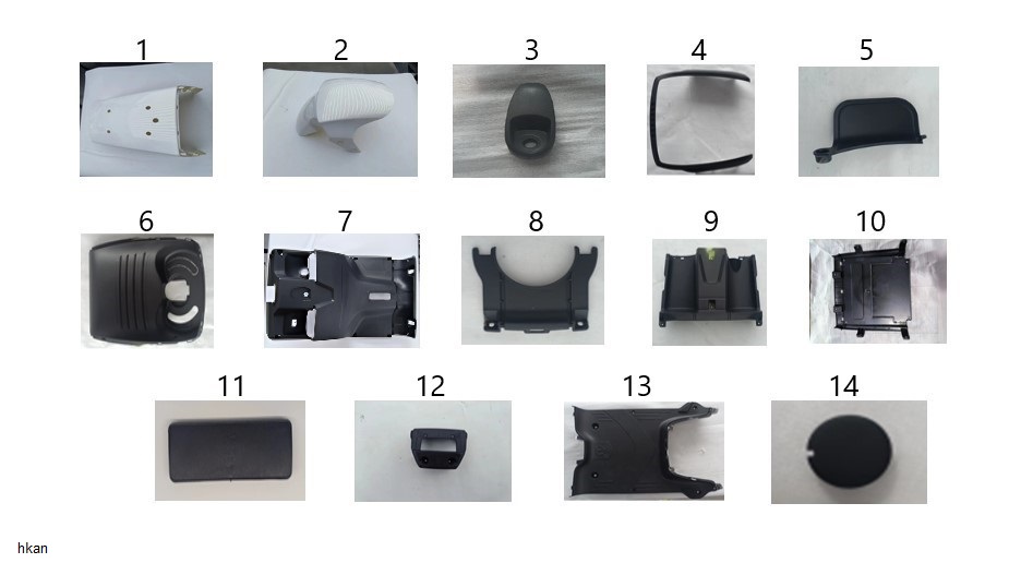 Yuki YUKİ E-SCOOTER ERİS YENİ MODEL – ALT PANEL (YK-52 ERİS YENİ) – Parça No: 13