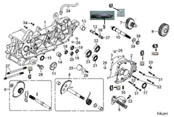 Motor Blok Contası (Jumbo-Magic) - Yuki Magic 150 CC