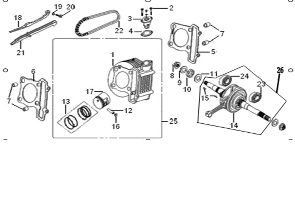 Piston (Magic) - Yuki Magic 150 CC