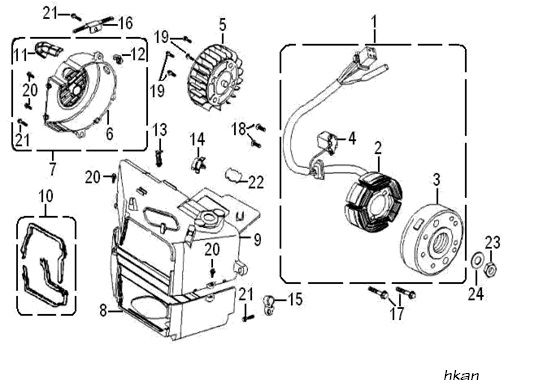 Stator Volantı (YK150T-20) - Yuki Magic 150 CC